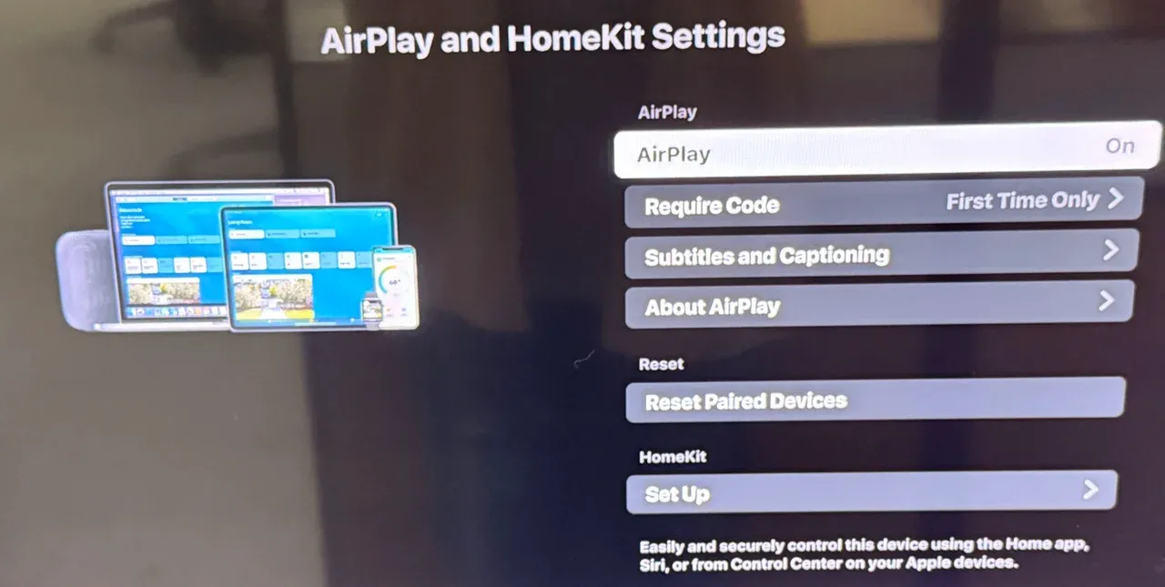 在电视上开启 AirPlay
