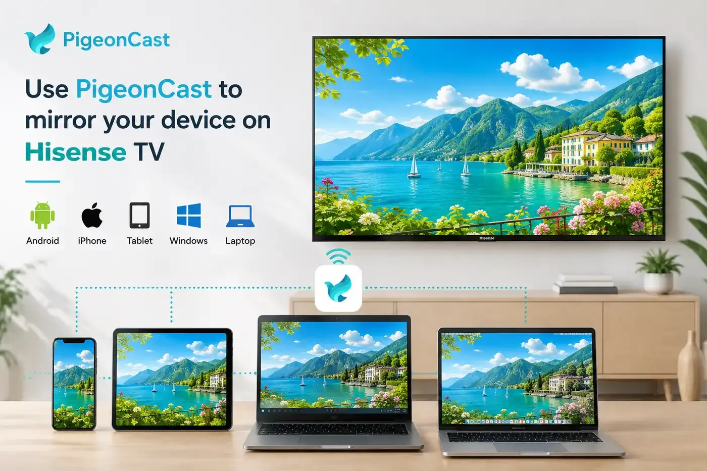 PigeonCast 投屏到海信电视